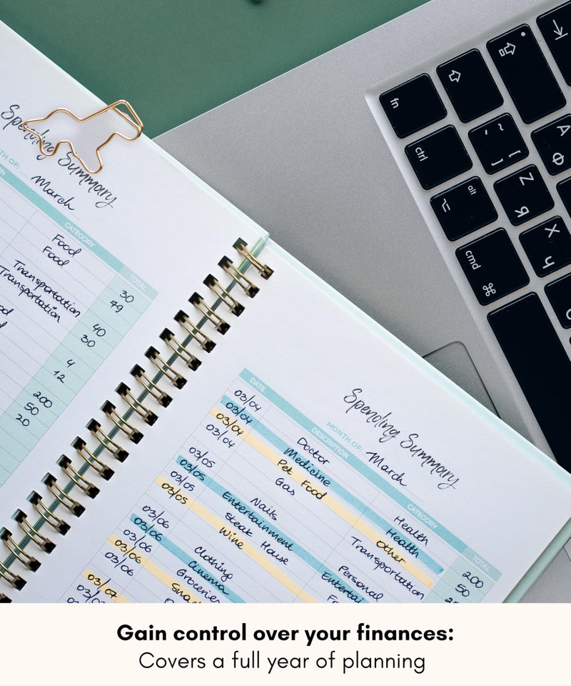 لامير مخطط ميزانية لامار ومنظم الفواتير الشهرية - مخطط مالي - منظم ميزانية لمدة 12 شهرًا، دفتر تخطيط الميزانية - مخطط تتبع الدخل والديون، دفتر تتبع نفقات الأعمال، مخطط الفواتير - Image 2